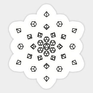 Scattered Polyhedral Dice Sticker